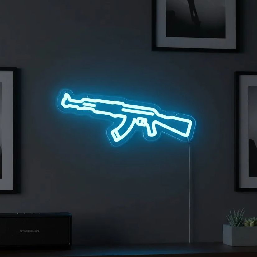 Party Games Switch 1 - Letreiro Neon em Forma de AK