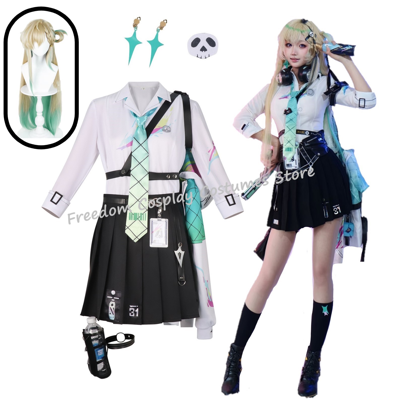 Party Games School - Fantasia de cosplay do jogo Wuthering