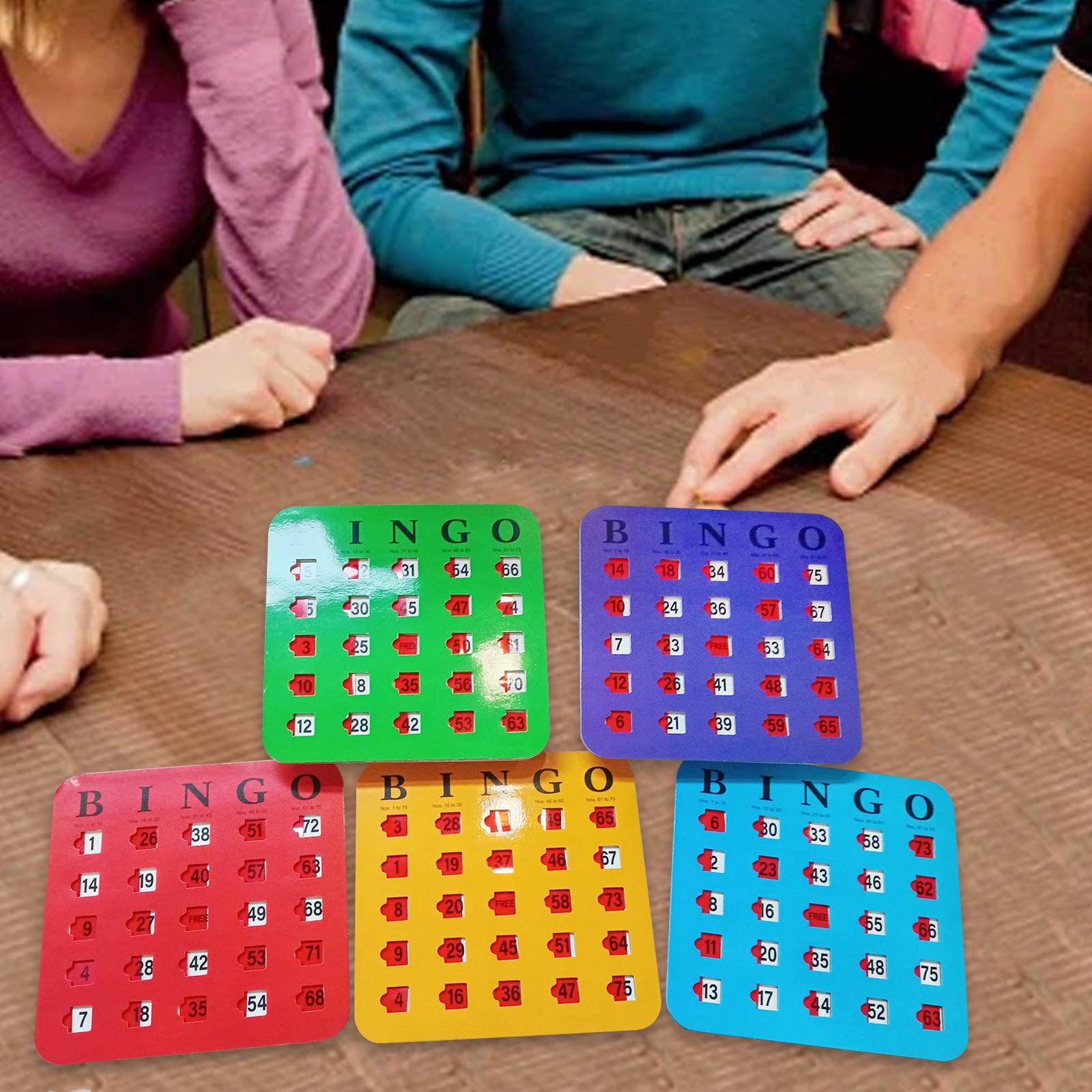 Party Games For Large Groups - 5 peças grande impressão bingo papelão