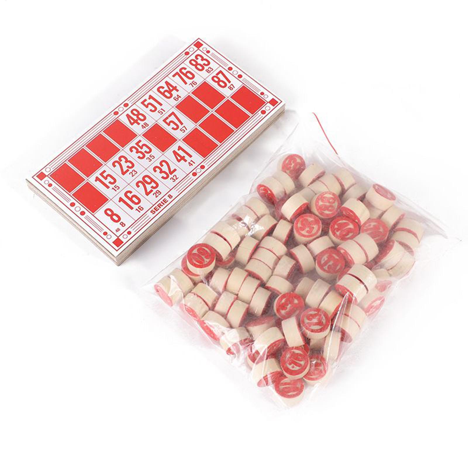 Party Games For Large Groups - Conjunto de bingo vintage de madeira,