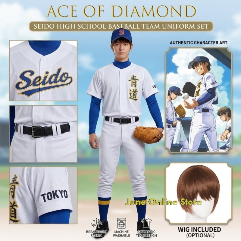 Party Games School - Fantasias de Cosplay Diamond Ace: Uniformes