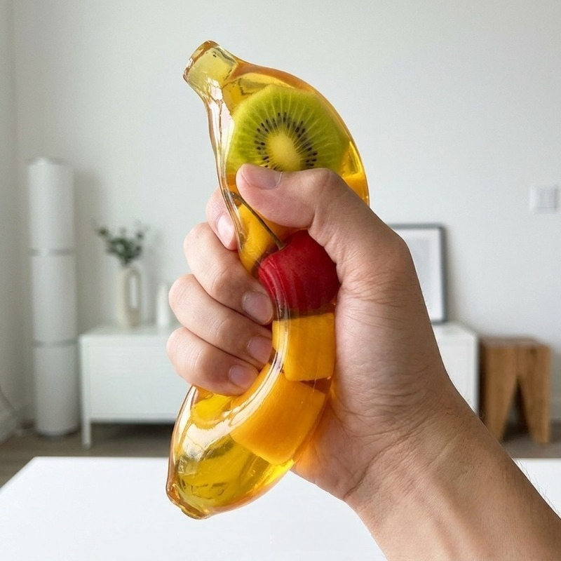Party Games Ideas - Brinquedo Squishy de Gelatina de Banana,