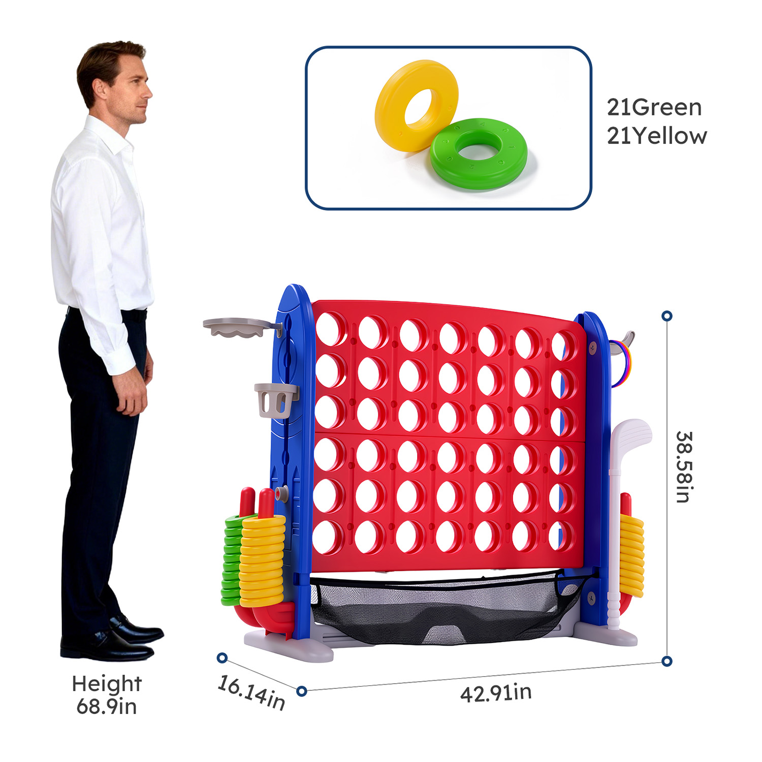 Conjunto de Jogo Gigante 4 em  - Giant Connect Four avaliação e preço