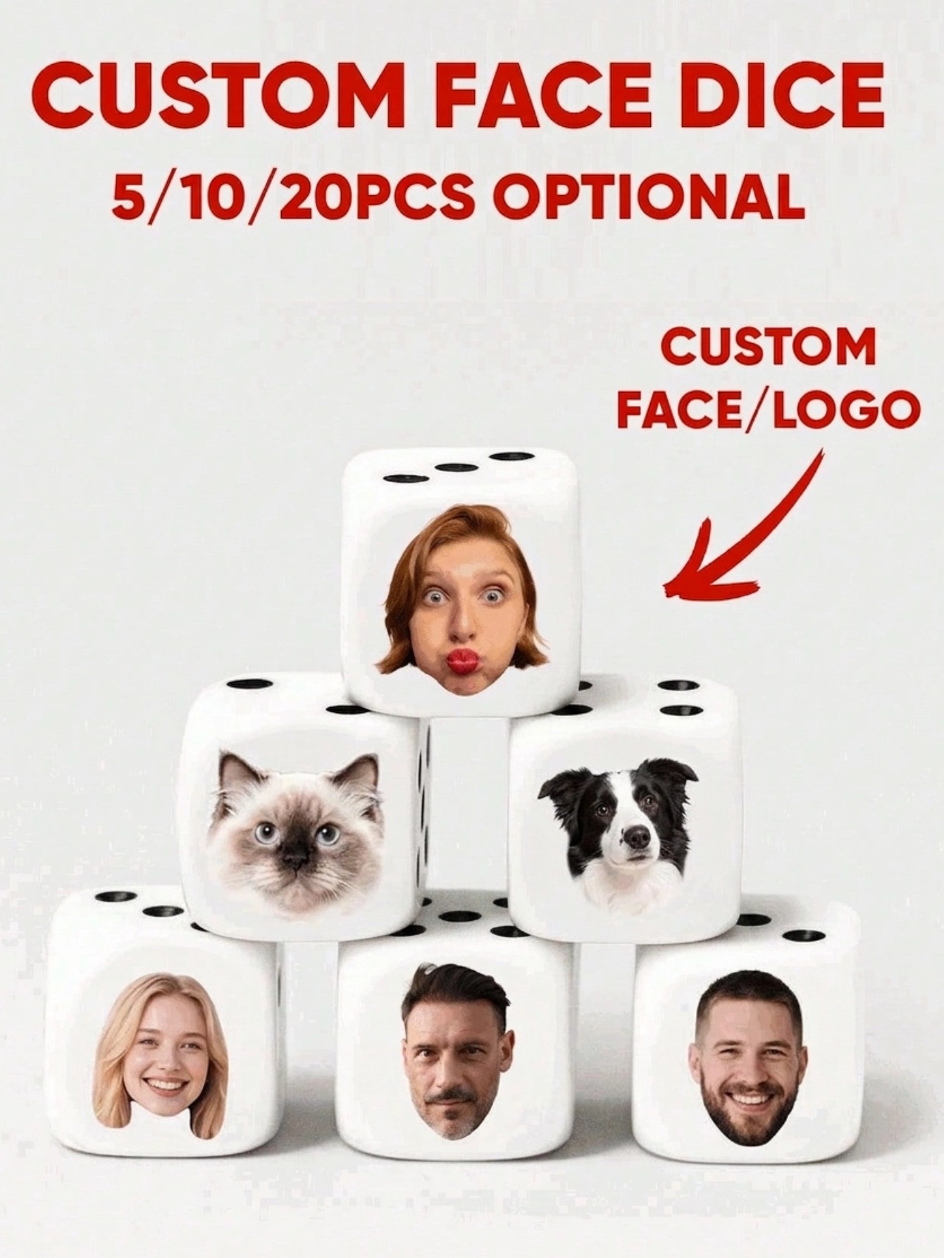 Dado de Rosto Personalizado, D - Party Family Games avaliação e preço