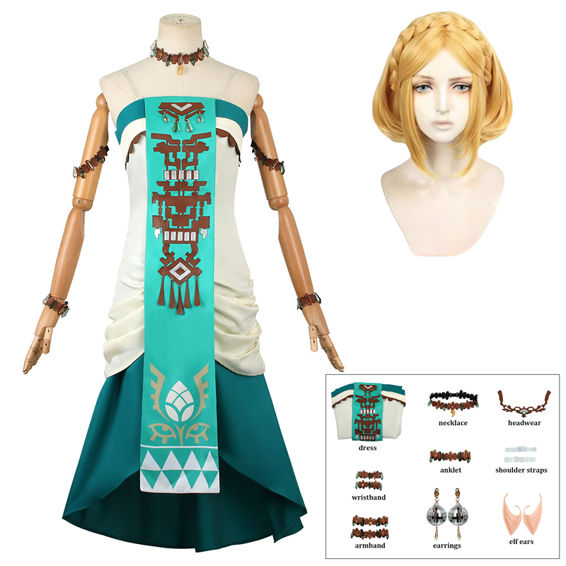 Princesa zelda coaplay traje p - Zelda Party Games avaliação e preço